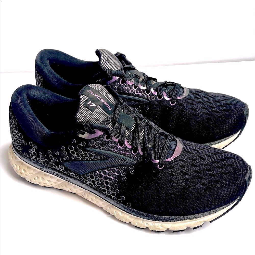 Brooks Women's Black Purple Glycerin‎ 17 Sneakers 10